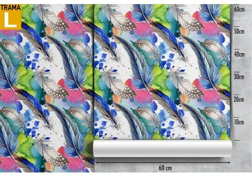 Carta da Parati piume decorazione moderna pattern. 2