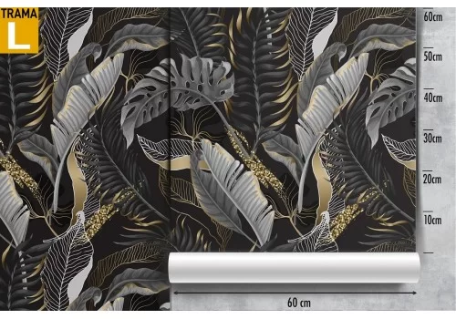 Carta da Parati foglie tropicali astratte natura pattern. 2