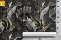 Tropical leaves abstract nature pattern wallpaper.