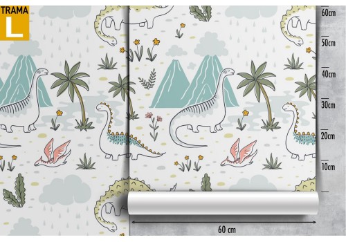 Dinosaur wallpaper decoration for children. 2