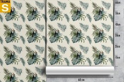 Carta da Parati Design e Stili Flora e Fauna animali Foglie Tropicale