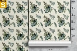 Carta da Parati Design e Stili Flora e Fauna animali Foglie Tropicale