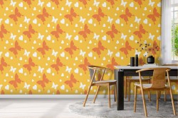 Butterfly stylized wallpaper animal pattern.