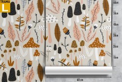 Wallpaper undergrowth leaves and mushrooms nature.