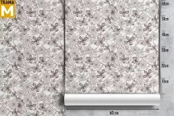 Carta da Parati Fiori Foglie Natura Stilizzata