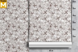 Stylized Nature Flowers Leaves Wallpaper