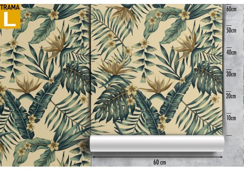 Tropical leaves wallpaper decoration pattern. 2