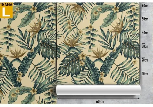 Tropical leaves wallpaper decoration pattern. 2