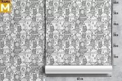 Carta da Parati Decorazioni e Pattern Stilizzata