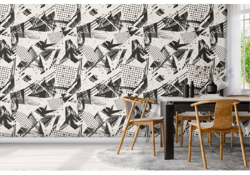 Abstract urban decoration wallpaper.