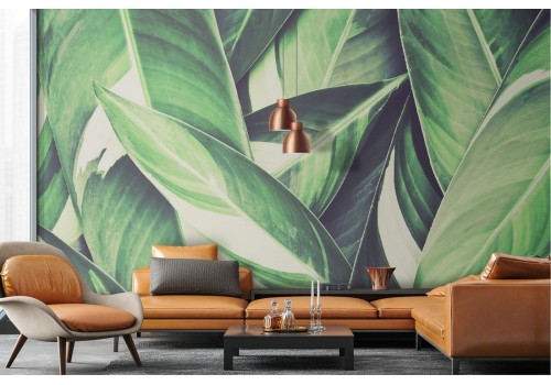 Wallpaper illustration green leaves nature 2