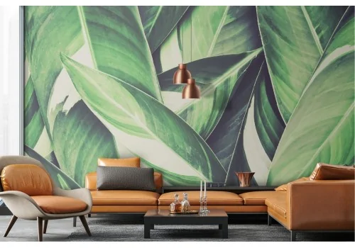 Wallpaper illustration green leaves nature 2