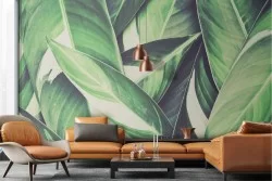 Wallpaper illustration green leaves nature