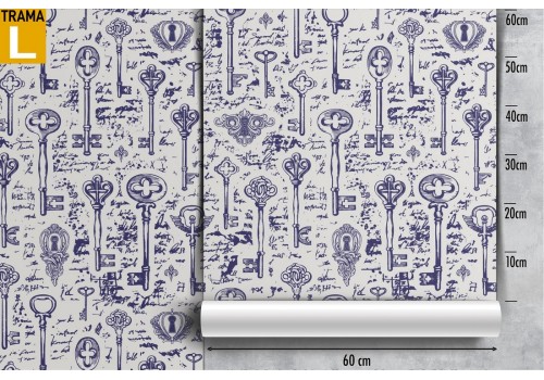 Wallpaper with keys and writings decoration vintage pattern. 2
