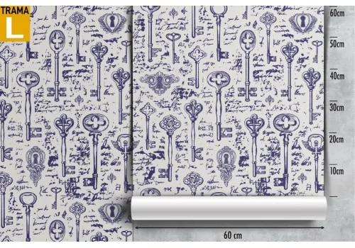 Wallpaper with keys and writings decoration vintage pattern. 2