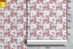 Carta da Parati Design e Stili Flora e Fauna animali Moderna