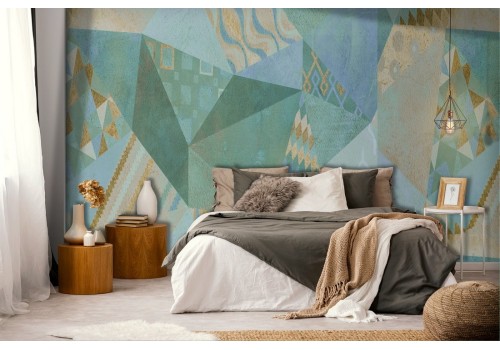 Abstract geometric pattern wallpaper decoration.