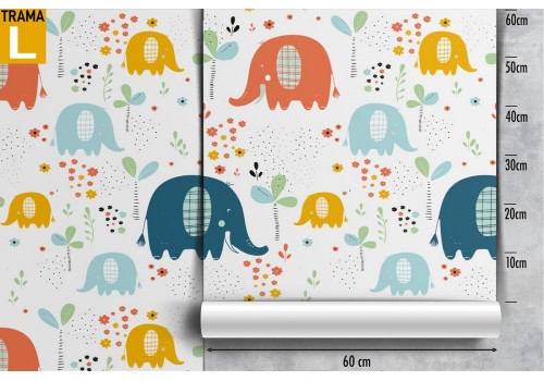 Elephant animal wallpaper children's decoration pattern. 2