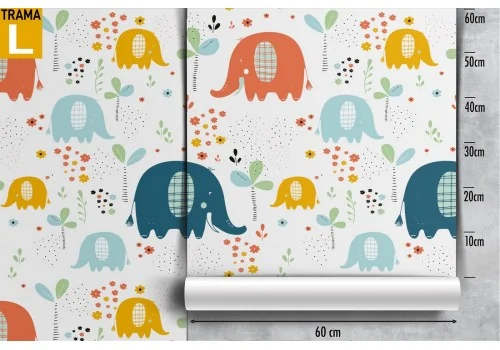 Elephant animal wallpaper children's decoration pattern. 2