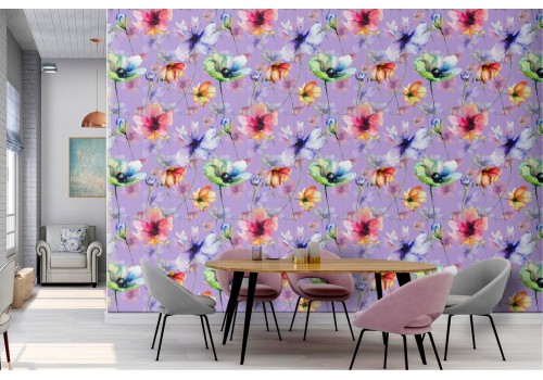 Wallpaper flowers abstract nature decoration.