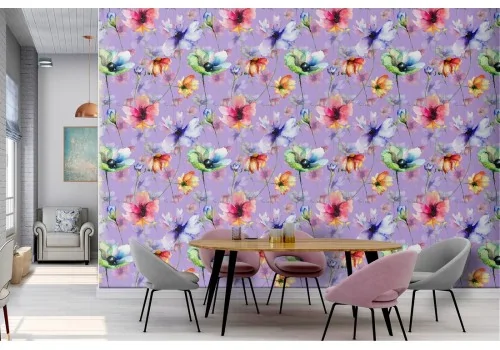 Wallpaper flowers abstract nature decoration.