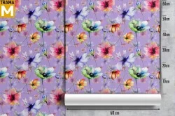 Carta da Parati Astratta Fiori Natura