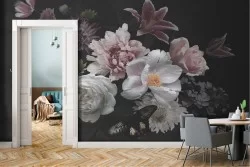 Vintage Nature Flowers Wallpaper