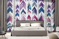 Carta da Parati righe e frecce design moderno pattern.