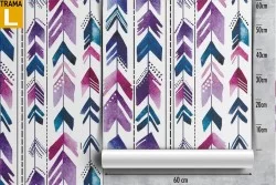 Carta da Parati righe e frecce design moderno pattern.