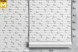 Carta da Parati Decorazioni e Pattern Scritte