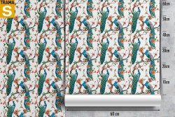 Carta da Parati Design e Stili Flora e Fauna animali Fiori Natura