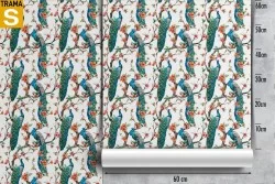 Carta da Parati Design e Stili Flora e Fauna animali Fiori Natura