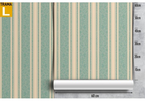 Carta da Parati righe decorazione classica pattern. 2