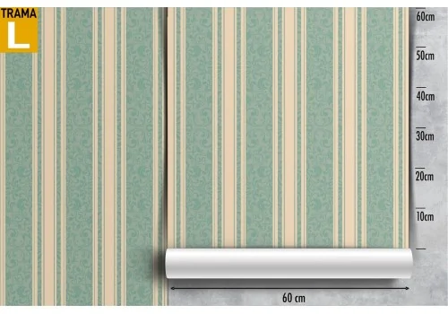 Carta da Parati righe decorazione classica pattern. 2