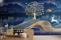 Wallpaper abstract tree forest landscape