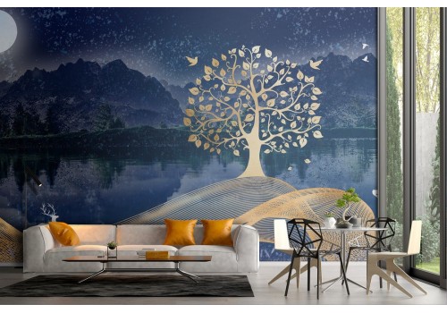 Wallpaper abstract tree forest landscape 2