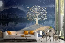 Wallpaper abstract tree forest landscape