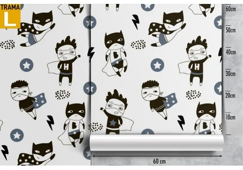 Batman Superman characters children's wallpaper. 2