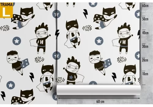 Carta da Parati batman superman personaggi bambini. 2