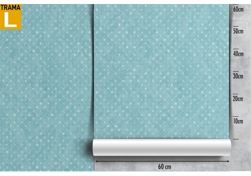 Blue polka dot children's wallpaper decoration. 2
