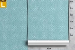 Blue polka dot children's wallpaper decoration.