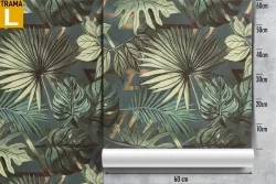 Carta da Parati foglie tropicali natura pattern astratto.