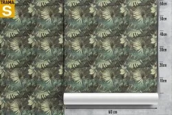 Carta da Parati Design e Stili Flora e Fauna Foglie Tropicale