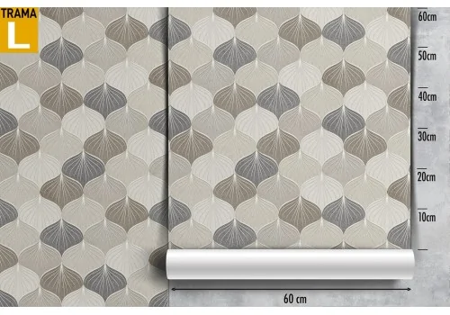 Wallpaper stylized leaves chain pattern. 2