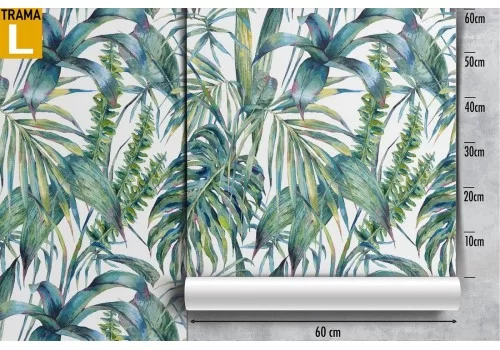 Carta da Parati foglie e alberi tropicali natura pattern. 2