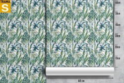 Wallpaper Design and Styles Flora and Fauna Tropical Leaves