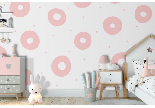 Carta da Parati ciambelle decorazione bambini.