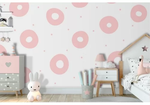 Carta da Parati ciambelle decorazione bambini.