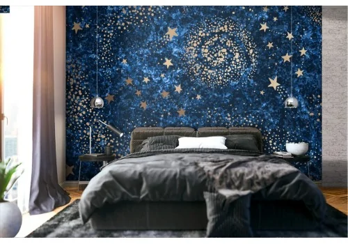 Carta da Parati cielo stellato decorazione dipinto.