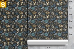 Carta da Parati Design e Stili Flora e Fauna Fiori Foglie Natura Vintage